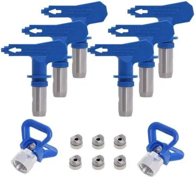 Produktbild von Airless-Spritzdüse 2 Stück, Wendbar Mit Düsensitzschutz, Kompatibel Für Hochdruck-Farbspritzpistolen Modelle 211 315 417 517 515 523