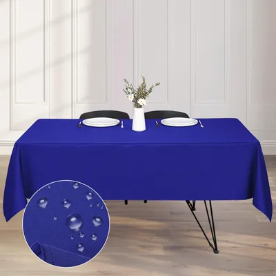 Immagine prodotto di Tovaglia da esterno, lavabile, 137x160 cm, blu, rettangolare