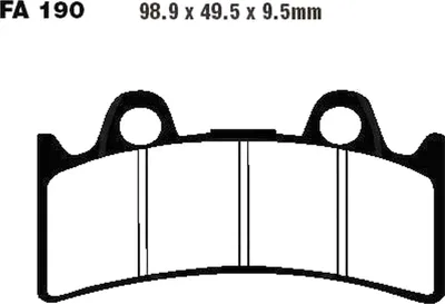 Immagine prodotto di Pastiglie freno anteriore per Yamaha YZF 750 R, anni di produzione 1993-1998 - Pastiglie EBC - Nuove
