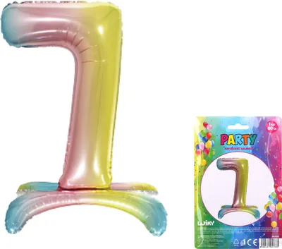 Image de Ballon gonflable - numéro 7 arc-en-ciel