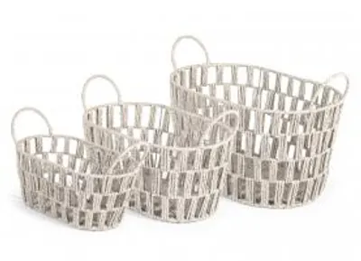 Immagine prodotto di H&H Set 3 Cestini Ovali Cm29/34/39