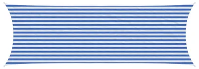 Image de vidaXL Tente d'ombrage bleue et blanche 2 x 6 m en HDPE