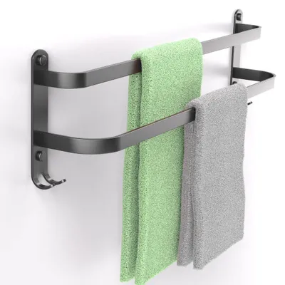 Produktbild von Handtuchhalter aus schwarzem Edelstahl