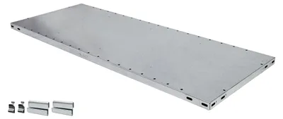 Produktbild von Fachboden 1000x600 mit 2 Konsolen und 2 Trägern, verzinkt