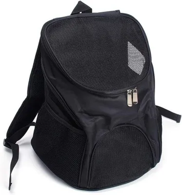 Zdjęcie produktu dla Plecak dla zwierząt domowych, torba transportowa dla psów, maks. 3 kg, idealna na podróże/wędrówki/biwakowanie – czarna