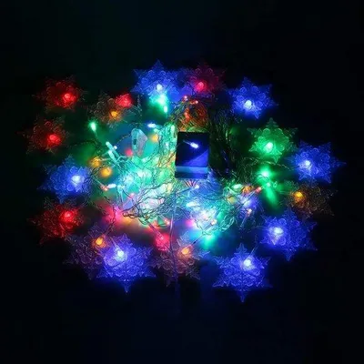 Image de Décoration de jardin à LED - Guirlande LED RGB pour Noël, les anniversaires et l'extérieur