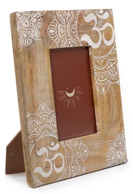 Imagen del producto de Marco de Madera de Mango (para 10x15cm) 26x20x2cm - Mandala Blanco