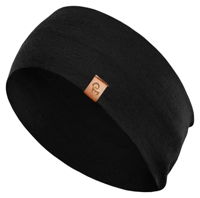 Image de Bandeau de sport en Laine 100% pour femmes, idéal pour le yoga, couleur noire