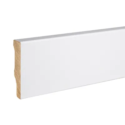Produktbild von Sockelleiste MDF 10 x 40 x 2500 mm Weiß zum Kleben, Schrauben & Nageln MDF-Kern foliert Fußleiste by PROVISTON 25 Meter | 10 Stück