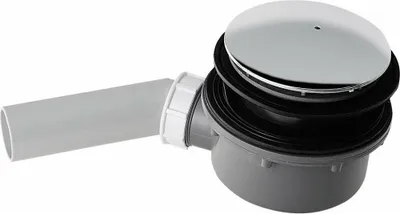 Produktbild von Kerasan RETRO Duschwannensiphon, Durch. 90mm, Chrom Abdeckung