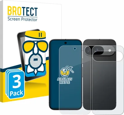 Produktbild von 3x BROTECT Entspiegelungs Schutzglas für Google Pixel 9 (Display+Rückseite) Schutzfolie Panzer Folie Glas Display Schutz matt