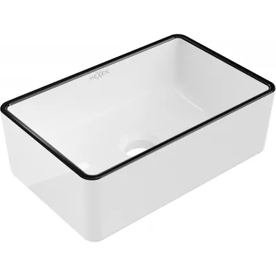 Zdjęcie produktu dla Mexen Nadia umywalka nablatowa 36 x 23 cm, biała/czarna rant - 21613607