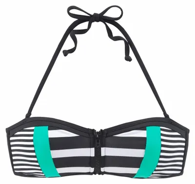 Produktbild von KangaROOS Bandeau-Bikini-Top Anita schwarz-weiß Größe 38 Cup A/B