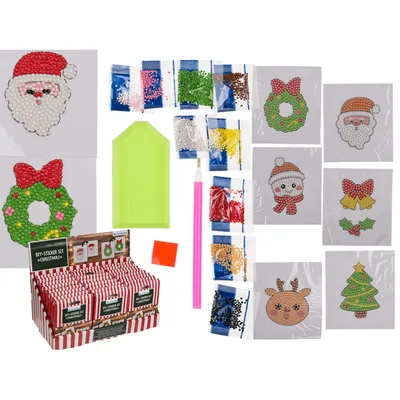 Produktbild von Sticker zum Selbstgestalten, Christmas, 12er Set,  24 Sets im Display