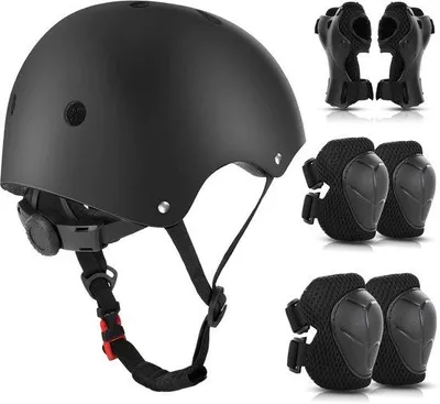 Productafbeelding van Beschermset voor kinderen - 3-10 jaar - knie- en elleboogbeschermers - helm en polsbescherming