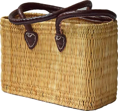 Produktbild von Seegras Tasche klein langer Griff Einkaufskorb Flechtkorb Korbtasche Korb, natur
