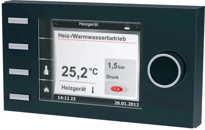 Produktbild von Wolf Bedienmodul BM-2 inklusive Außenfühler schwarz, für Regelungssystem WRS