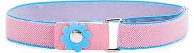 Produktbild von Ladeheid Mädchen Gürtel Elastik-Gürtel 1-6 Jahre 34-65 cm P15K (Rosa/Blau)