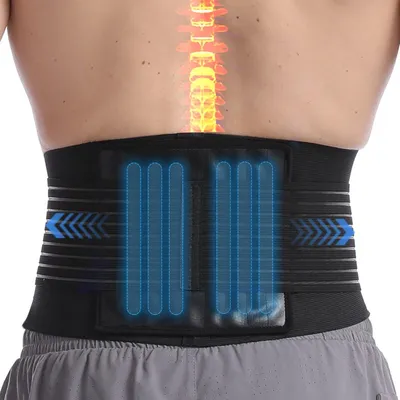 Produktbild von Paskyee Back Support Belt Gürtel Männer Frauen 6 Stangen - Klammerskoliose & Ischias Schmerzlinderung