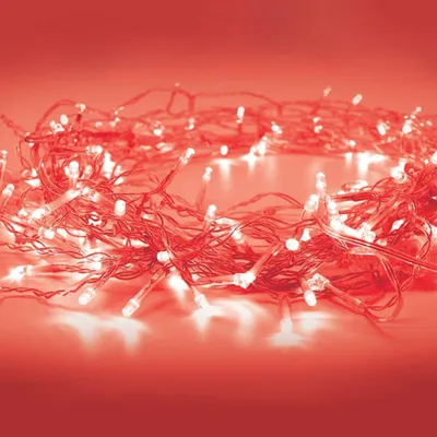 Immagine prodotto di ACA Lighting 50 catene LED a batteria (2xAA), rosso, IP20, 490+30cm, cavo trasparente X0650412