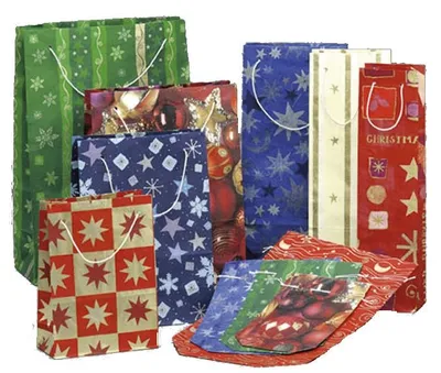 Produktbild von Weihnachtstragetasche 200x100x280mm - sortiert