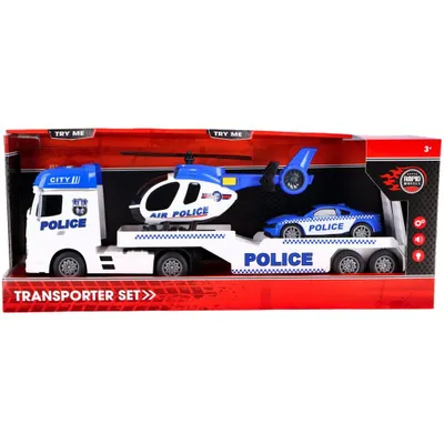 Image de Transporteur de voitures Police+voiture+hélicoptère