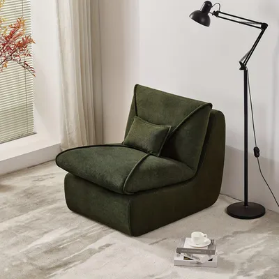 Image de Fauteuil - Fauteuil de relaxation - Fauteuil - Canapé - Confort ergonomique - Tissu chenille léger