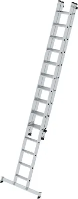 Produktbild von MUNK Stufen-Schiebeleiter mit nivello-Traverse 2-teilig 14+10 Stufen