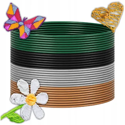 Produktbild von U-SMILER PLA Filament für 3D Stift 1,75 mm 9 m, 3 Farben je 3 m, Nachfüllpackung für 3D Stifte, PLA Druckerfilament Set
