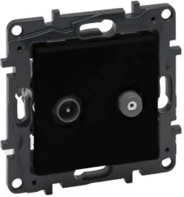 Image de Prise terminale TV-SAT noire 1,5 dB Niloe Step