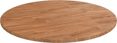 Produktbild von Runde Tischplatte Hellbraun Ø80x1,5 cm Behandeltes Eichenholz
