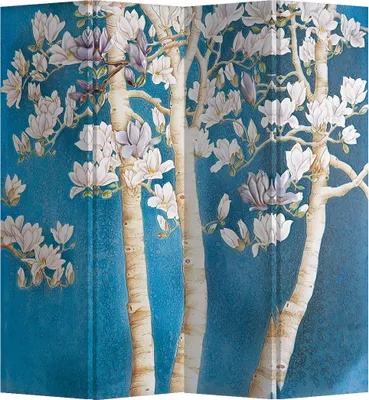 Produktbild von Fine Asianliving Paravent Raumteiler Spanische Wand Trennwand Room Divider Raumtrenner L160xH180cm Bedruckte Canvas Sichtschutz Leinwand Doppelseitig - 203-467