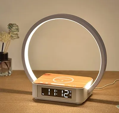 Produktbild von Blonbar LED -Nachtlampenladefunktion, 10 -W -Ladegerät und 3 Levels Helligkeitstischlampe, Wecklicht, Wecker, Berührungssteuerung,