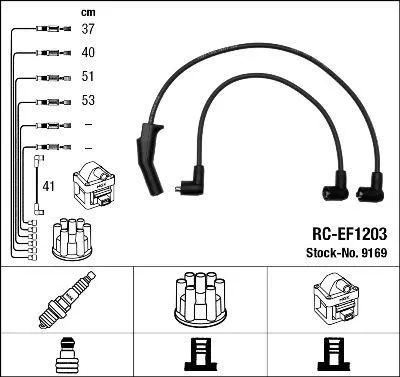 Immagine prodotto di Cavo di accensione - Set RC-EF1203