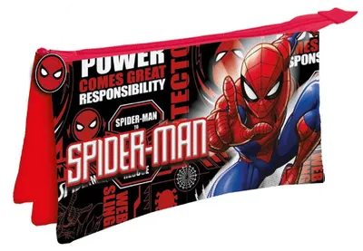 Produktbild von Spiderman Fight On 3-Fächer-Federmäppchen, 22 cm