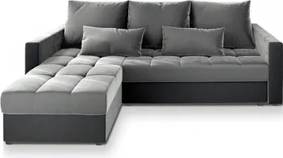 Produktbild von Masseno Ecksofa KOS PIK mit Schlaffunktion L-Form, Sofa mit Bettkasten, Wohnzimmersofa, Couch, Soffa, Bettsofa, Couchgarnitur- Hellgrau, PAROS 05 + PAROS 06