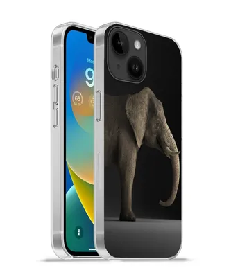 Produktbild von MuchoWow® Handyhülle Schutzhülle Hülle für Apple iPhone 14 - Softcase Elefant - Tiere - Licht Silikon Softcase Handy Hülle - Mobiltelefonhülle