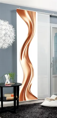 Produktbild von HOME WOHNIDEEN Schiebevorhang Dekostoff Seidenoptik Digitaldruck "Oakley" 245 x 60 cm 1x Schiebewand inkl. Paneelwagen und Klemmleiste Rose