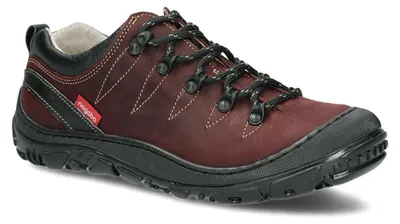 Produktbild von nagaba Wanderschuhe Damen Lederschuhe Trekkingschuhe Frauen, Dunkelrot, 41
