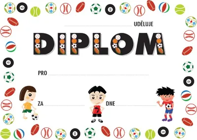 Immagine prodotto di Diploma per bambini - Sport A5