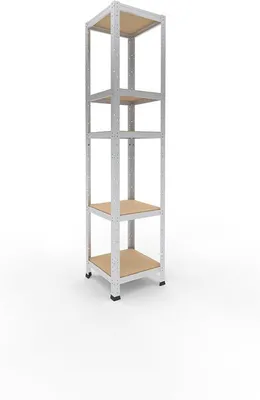 Obrázek produktu pro Regál pro těžké náklady, pozinkovaný/kovový regál s 5 policemi/regál do sklepa, do garáže, do dílny nebo jako skladový regál/kovový regál s nosností 175 kg