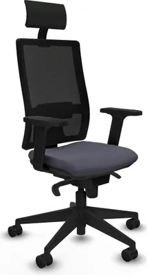Produktbild von Bürostuhl mit Kopfstütze Piqueras y Crespo 2D066N1 Dunkelgrau