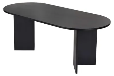 Immagine prodotto di Tavolo da pranzo in legno "Sabella" 200 x 90 x 75 cm - Legno nero
