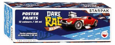 Productafbeelding van Hot Wheels: Posterverfset, 12 kleuren, schoolverf