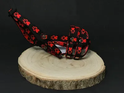 Produktbild von Palkar Nylon-Maulkorb für Hunde in Größe. 0,5 14 cm x 4 cm schwarz-rot