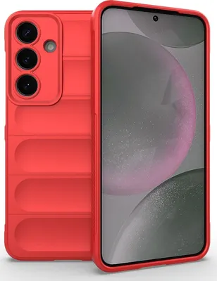 Produktbild von Mobigear Bumpy  Samsung Galaxy S25 Plus Hülle Flexibles TPU Backcover - Rot
