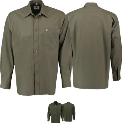 Produktbild von Jagdhemd hemd jäger Hemd Langarm Hemd, Farbe:Trachtengrün, Größe:3XL