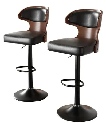 Immagine prodotto di Sgabelli da bar - Sgabelli da cucina - Sedie da pranzo - Sedie girevoli - Altezza seduta regolabile da 62 a 85 cm