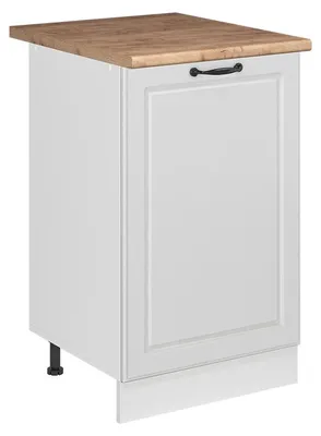 Produktbild von Küchenunterschrank Vicco R-Line Weiß Landhaus/Weiß 50 cm Arbeitsplatte Goldkraft Eiche, Model 70125