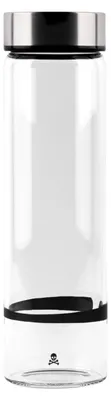 Produktbild von Wasserflasche in Borosilikat -Gewindestopfen 600 ml schwarz/transparente Scalper